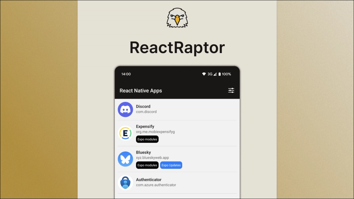 ReactRaptor: Find out which Android apps are built with Expo