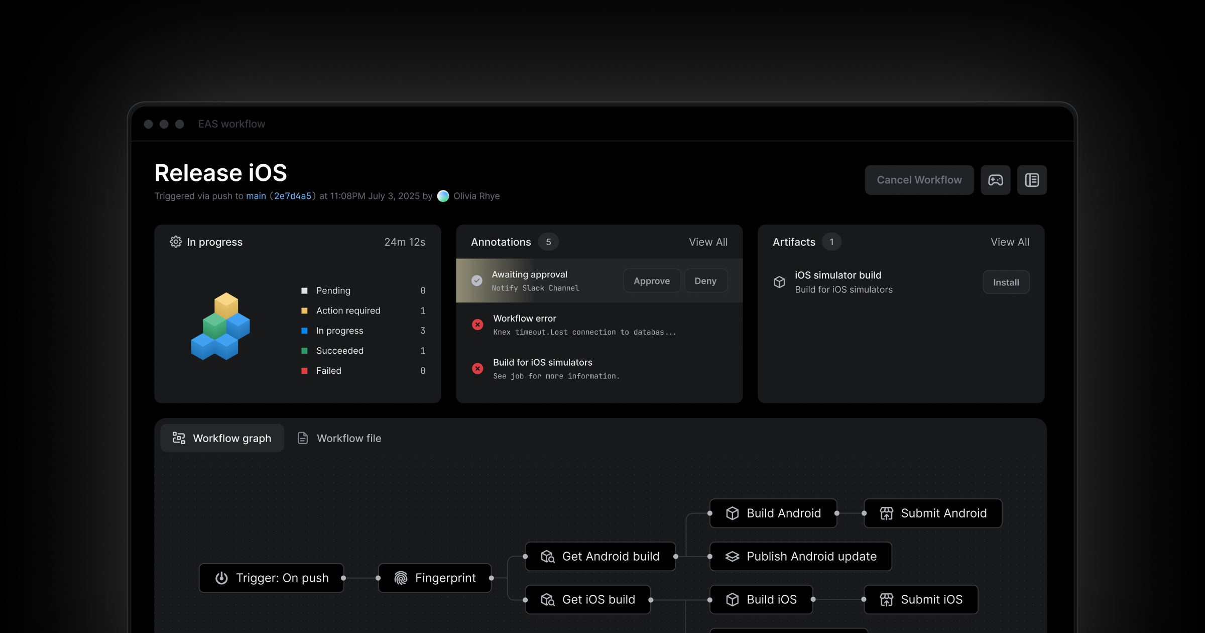 EAS Workflows automate your release process