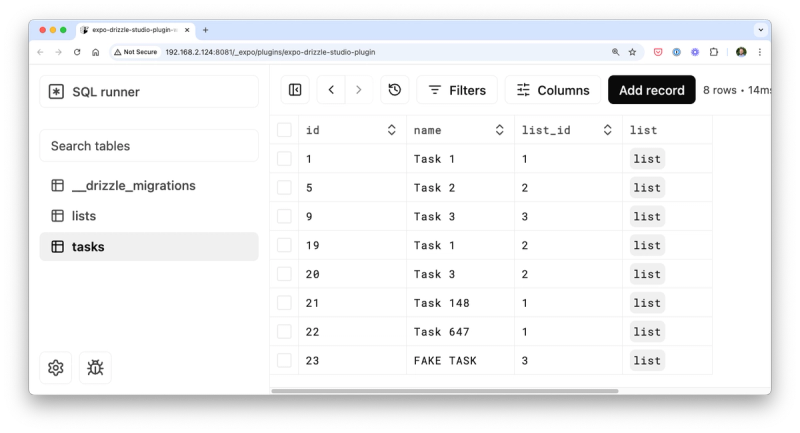 Drizzle Db Modern SQLite for React Native apps