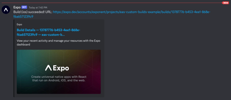 Example of a Discord message posted by this workflow.