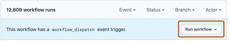 workflow_dispatch event