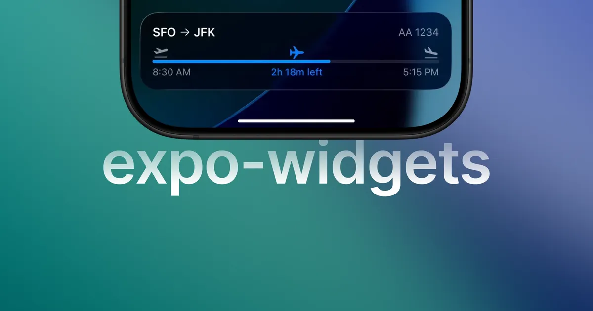Home screen widgets and Live Activities in Expo