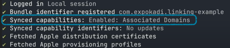 Enable associated domains