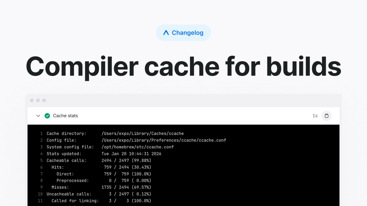Compiler cache for builds