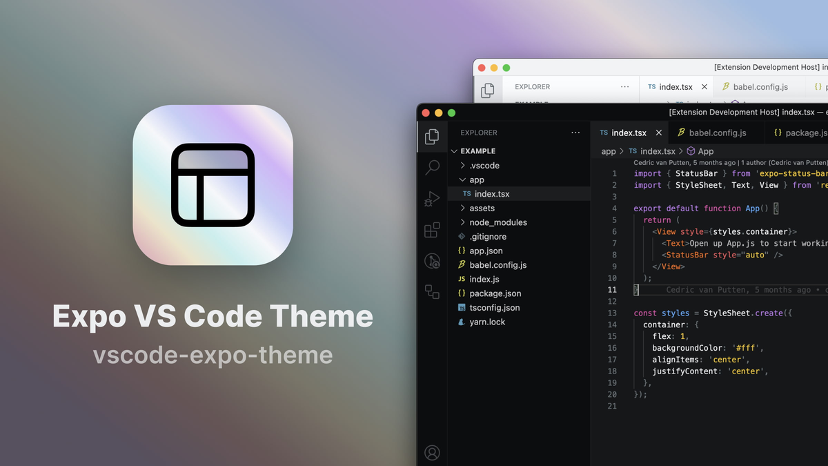Expo VSCode theme