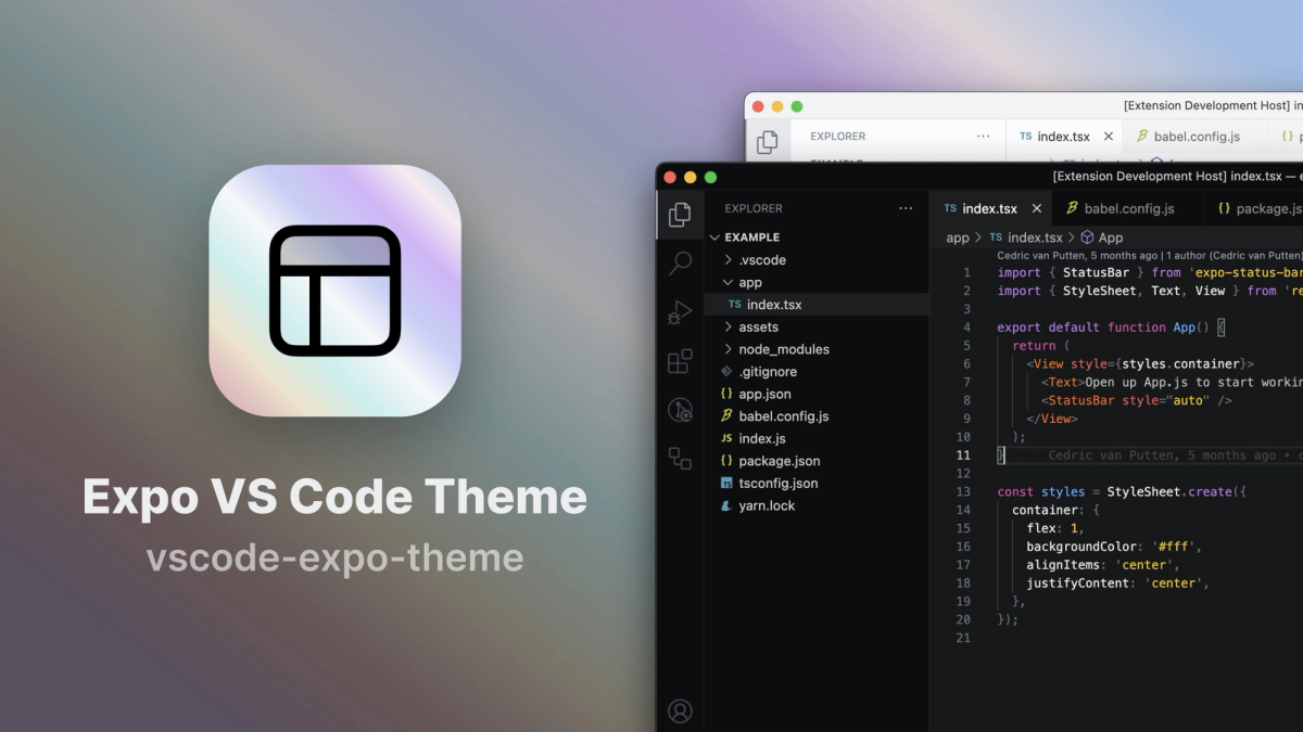 Expo VSCode theme