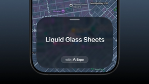 How to create Apple maps style liquid glass sheets in Expo