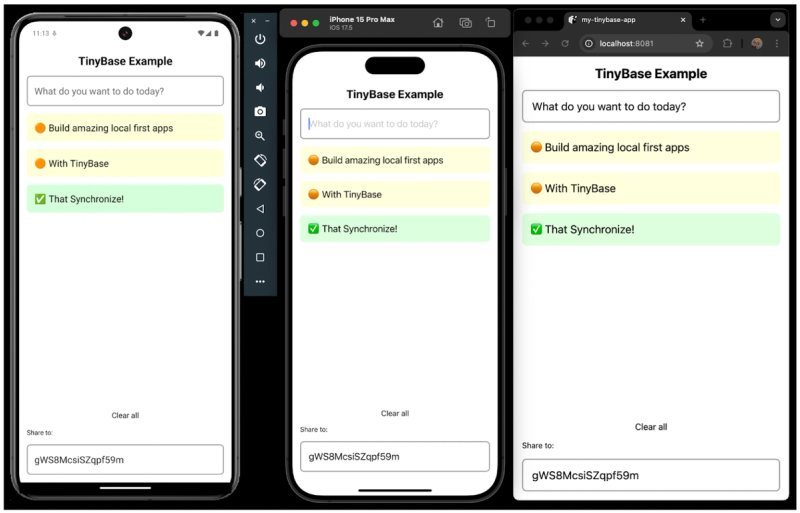 Sychronize across devices