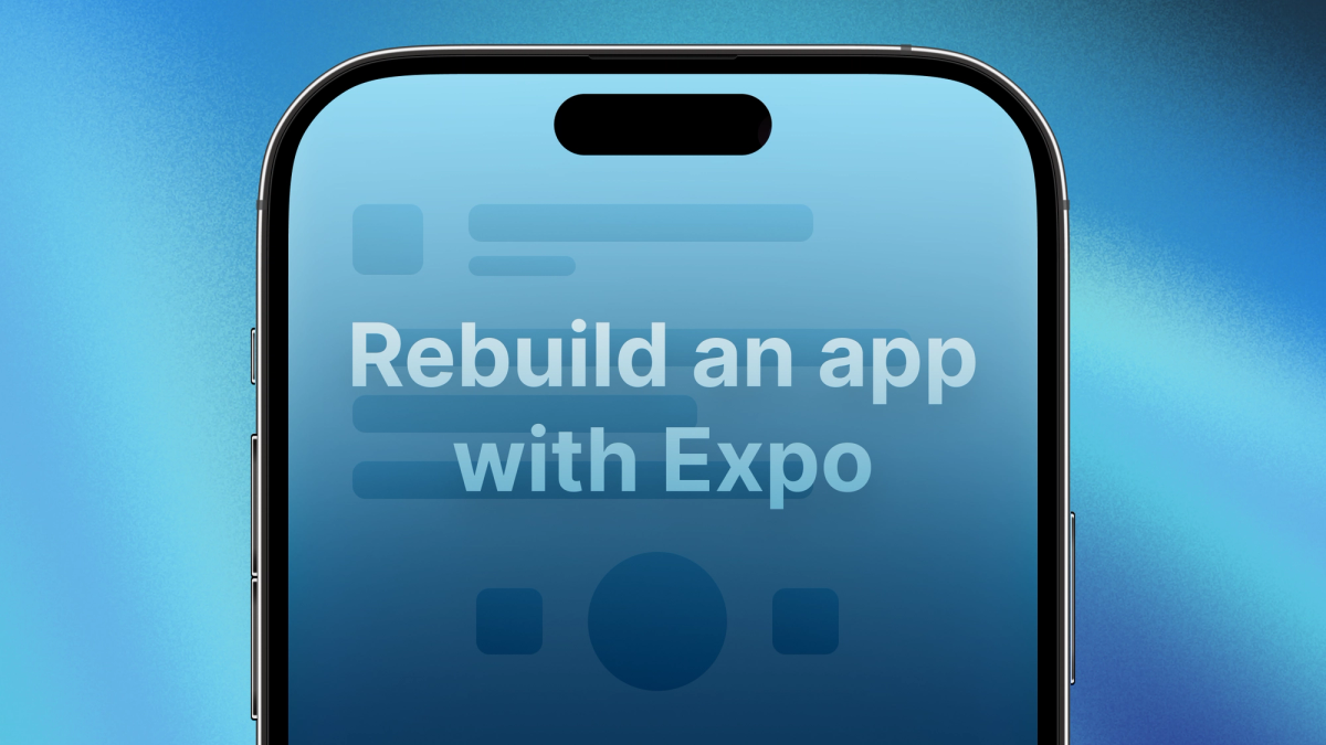 Rebuild an app with Expo