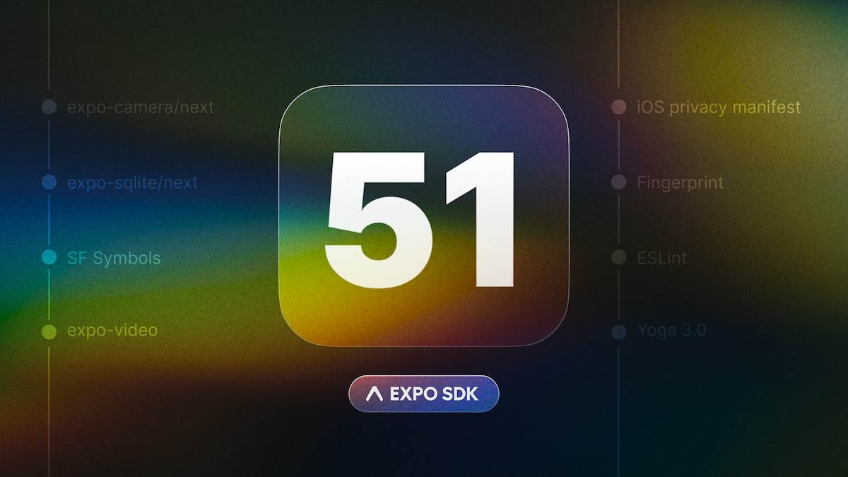 Today we're announcing the release of Expo SDK 51.