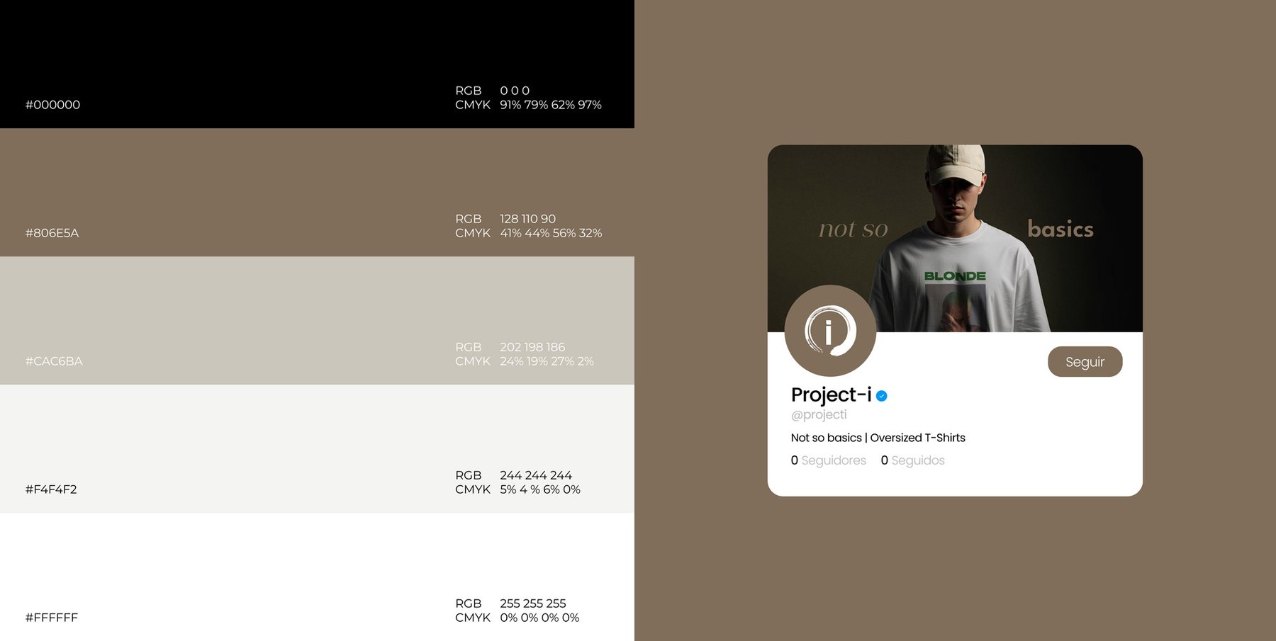 PROJECT-i — paleta y tipografías