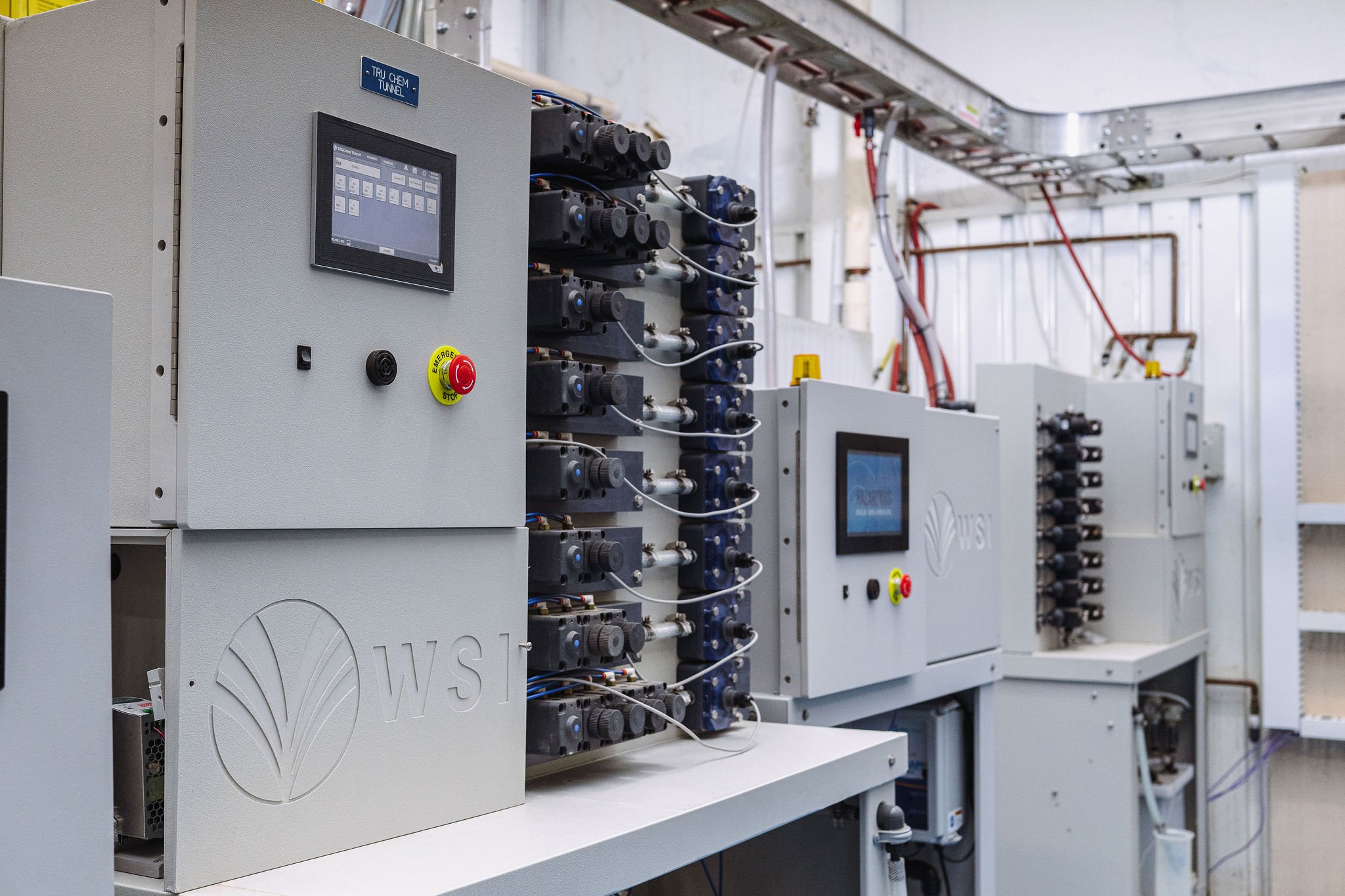 WSI chemical dispensing systems in a commercial laundry facility