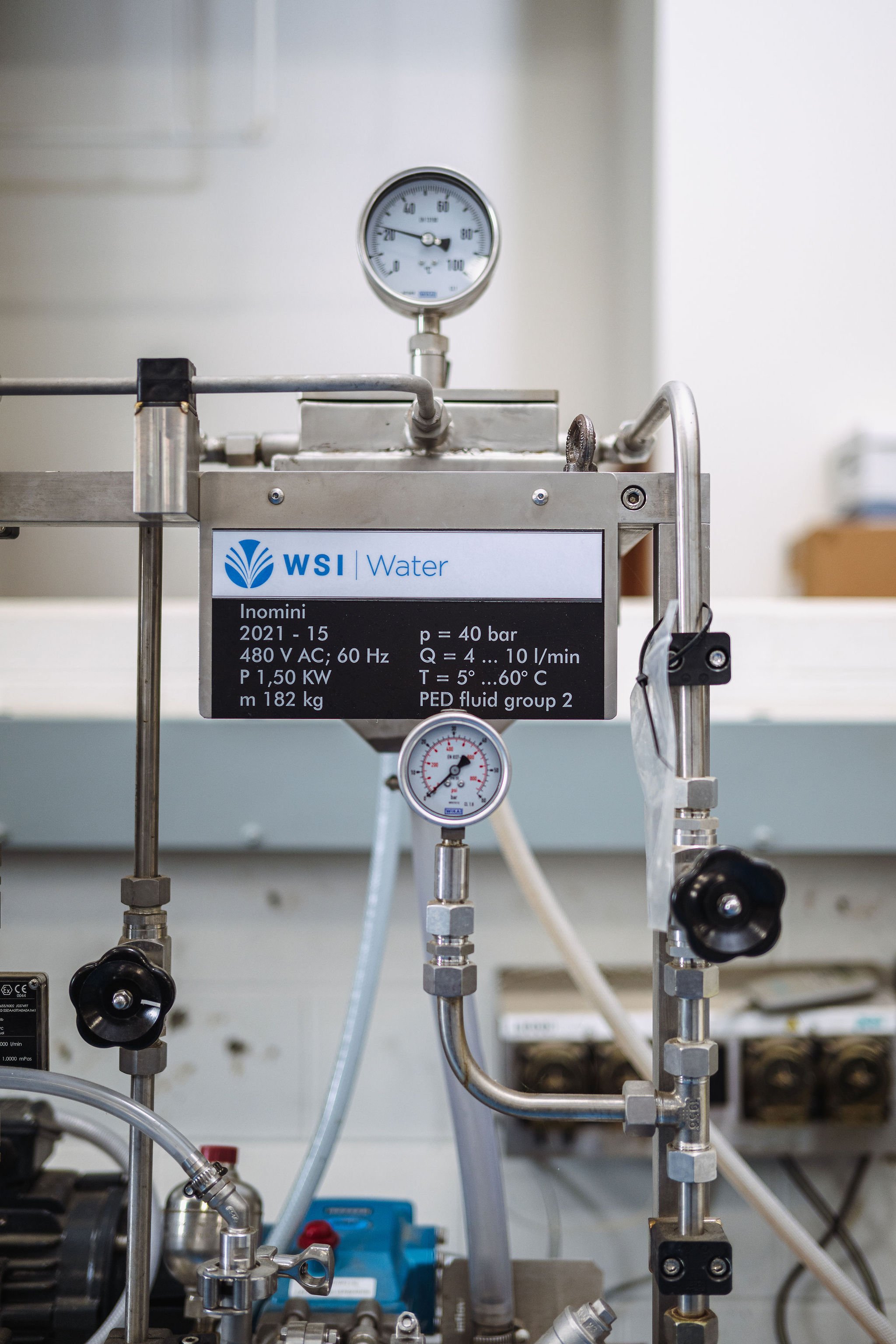 Water treatment pressure gauges