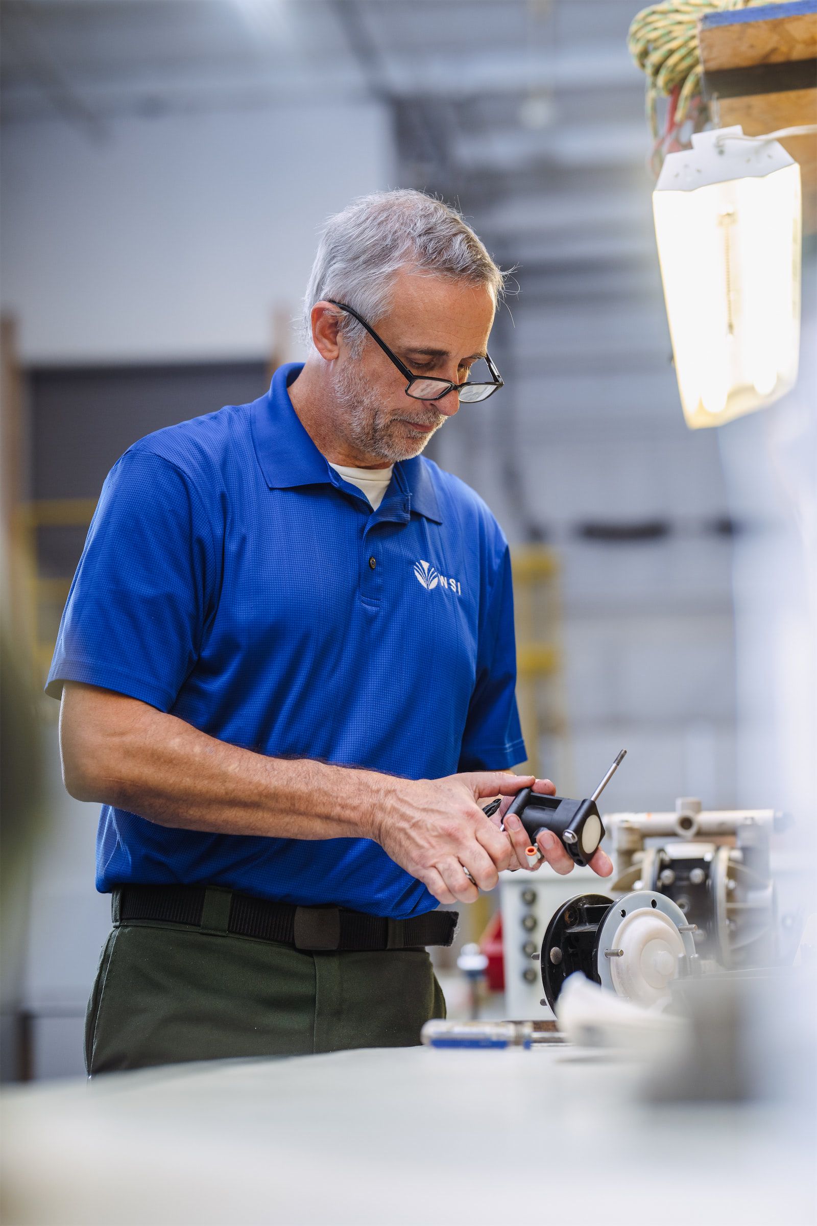 WSI team member in laboratory
