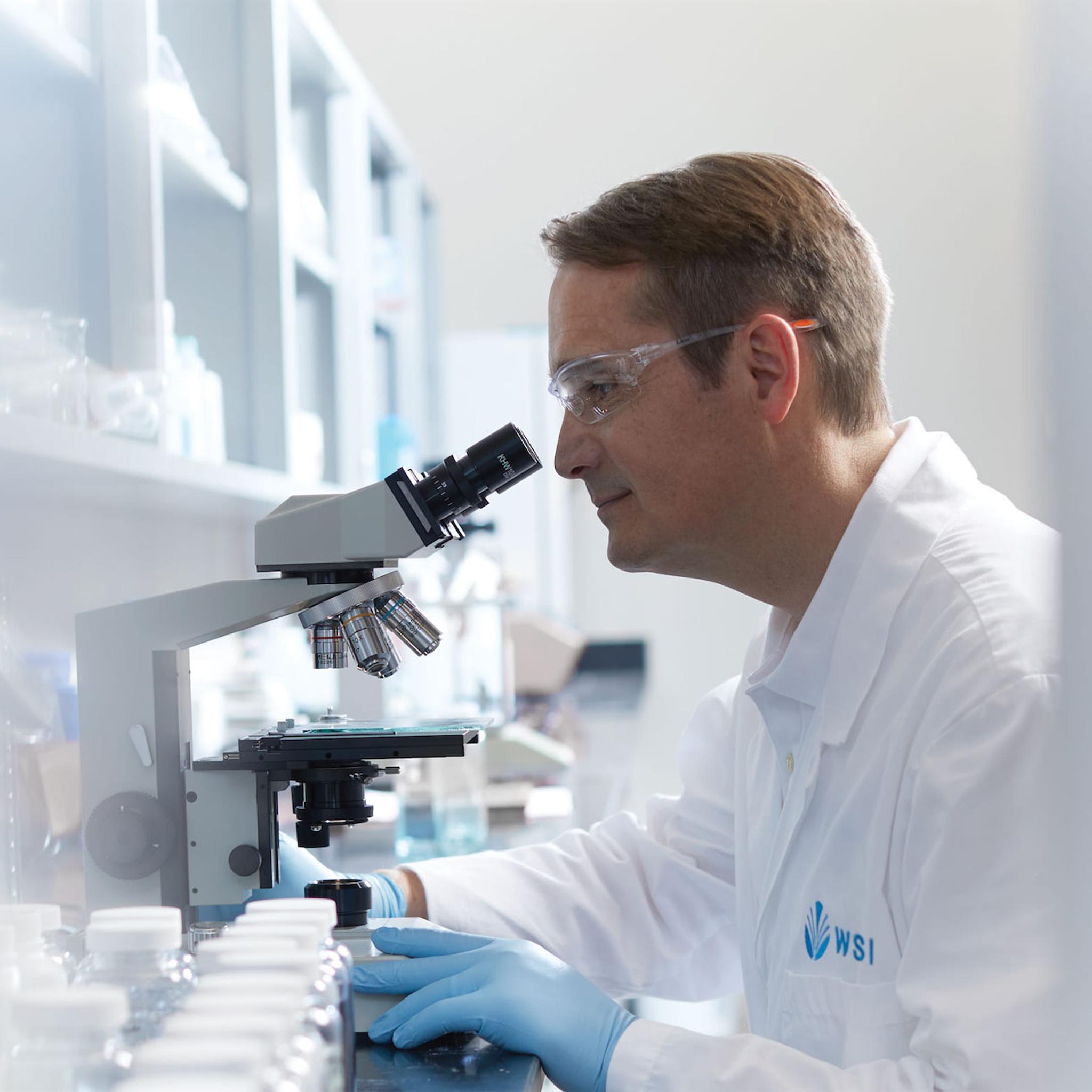 Scientist conducting research