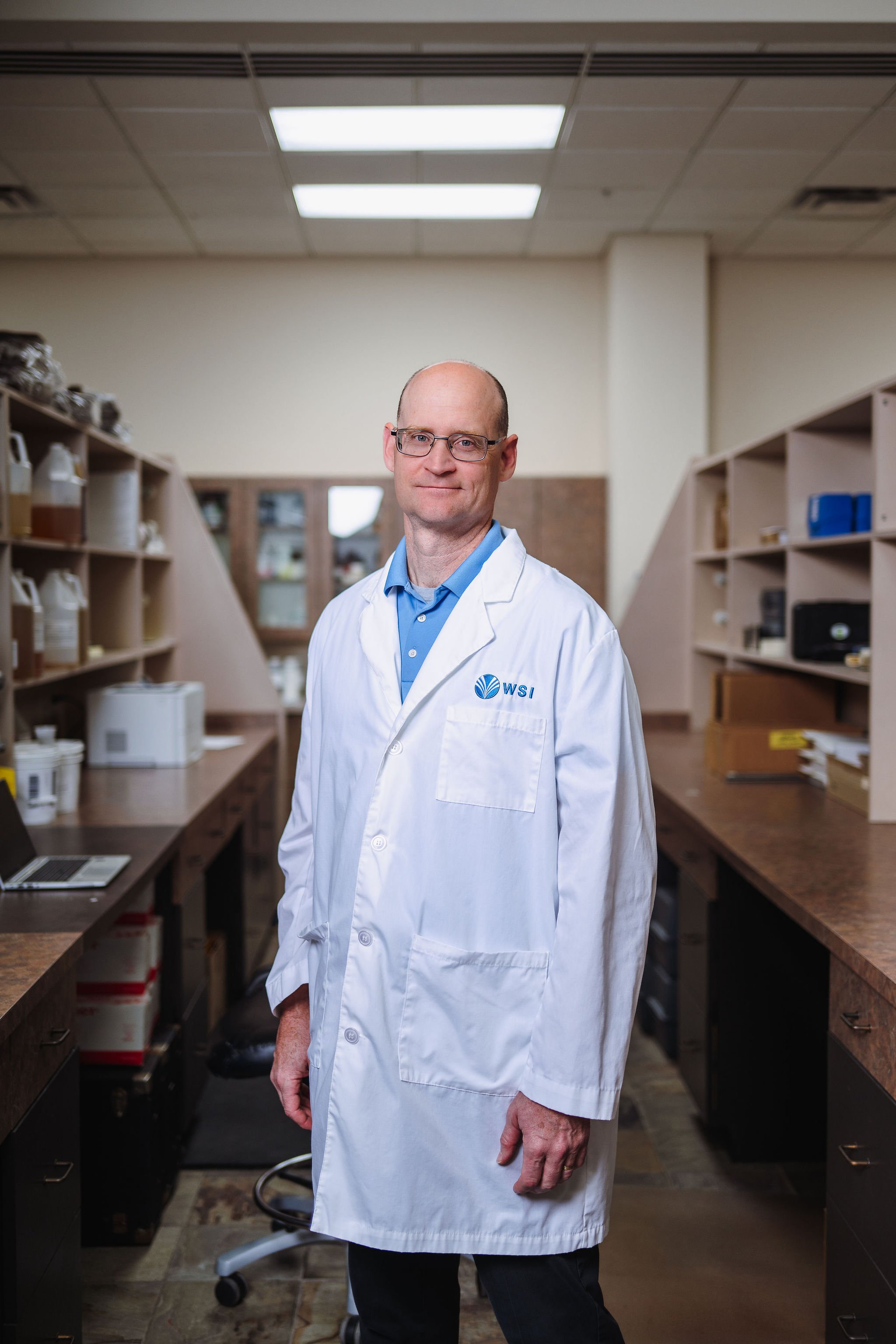 WSI research scientist in the lab — innovation in sustainable chemistry