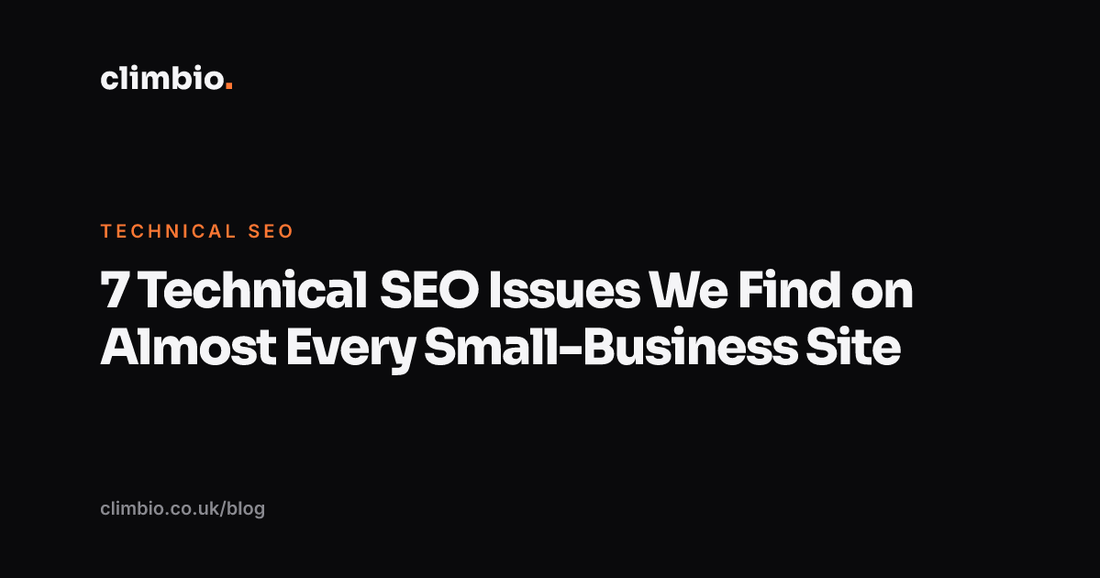 7 Technical SEO Issues We Find on Almost Every Small-Business Site