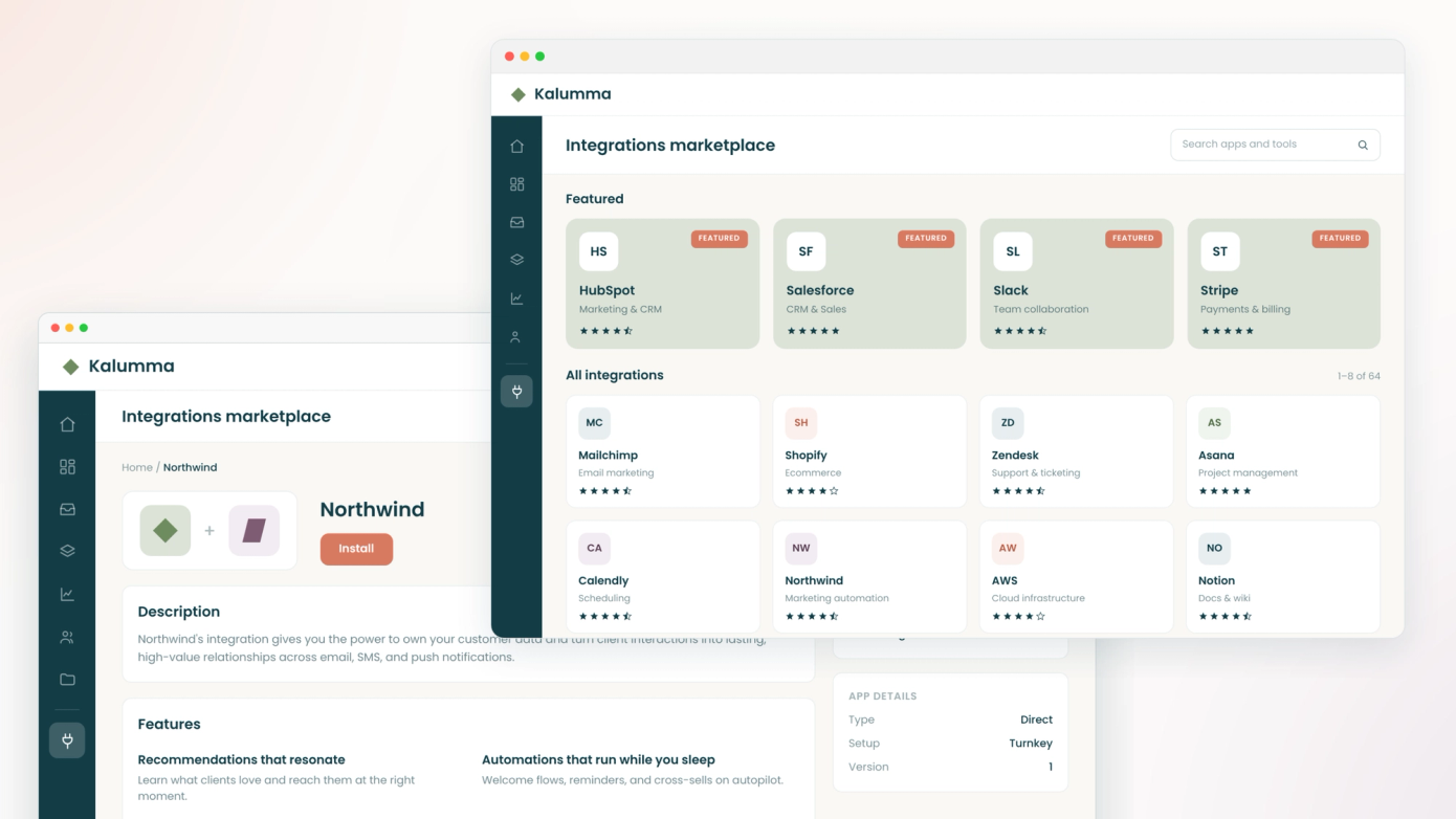 In-App Marketplace launch, showing product imagery