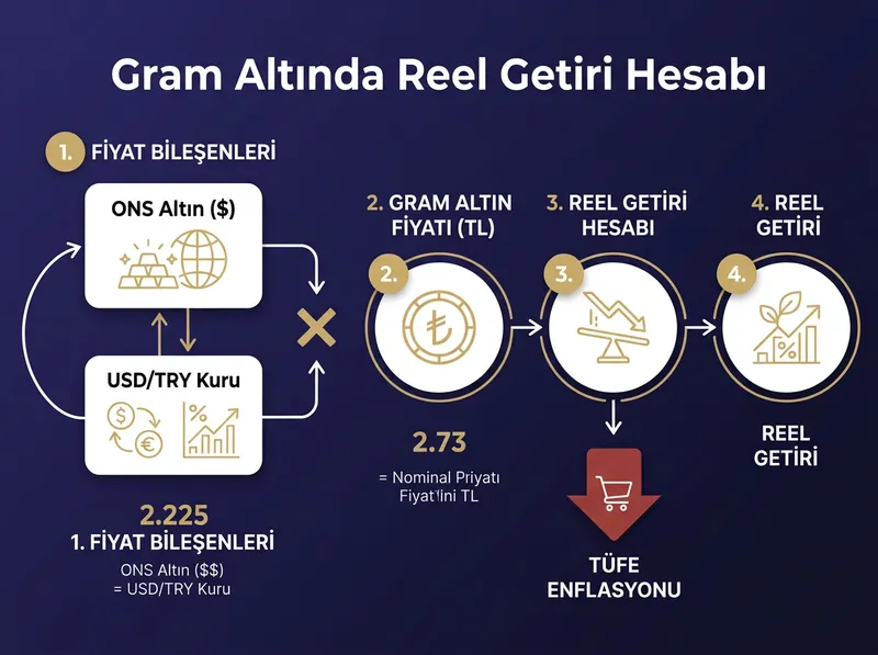 Gram altın fiyat bileşenleri: ONS, Dolar/TL ve enflasyon ilişkisi