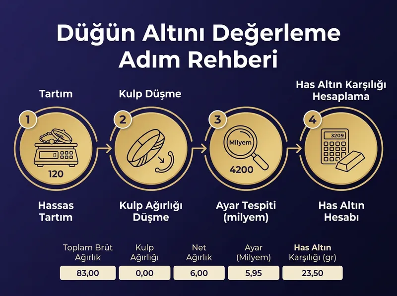 Düğün sonrası takıları değerlendirirken izlenmesi gereken doğru hesap adımları.