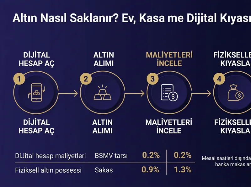 Dijital altın hesabı maliyetleri, BSMV vergisi ve makas farkı analizi.