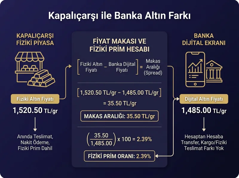 Piyasalardaki makas aralığı ve Kapalıçarşı primi