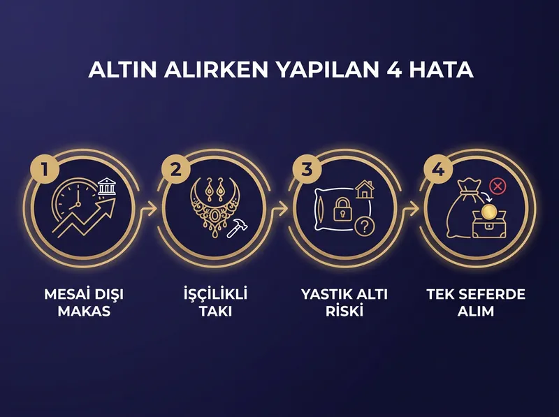Yeni başlayan yatırımcıların en çok yaptığı 4 kritik hatayı ve bunlardan korunma yollarını gösteren rehber.