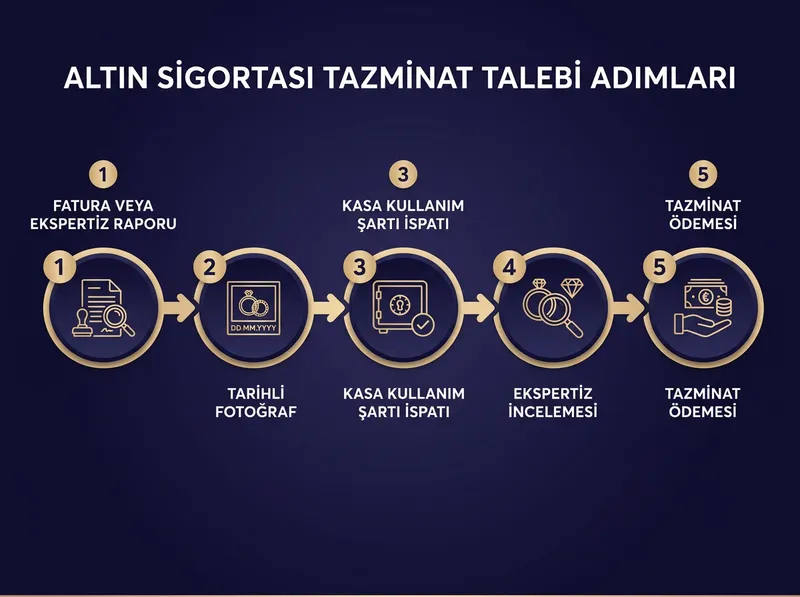 Çalınan veya kaybolan ziynet eşyasının tazmin edilmesi için gerekli belge ve ispat adımları.