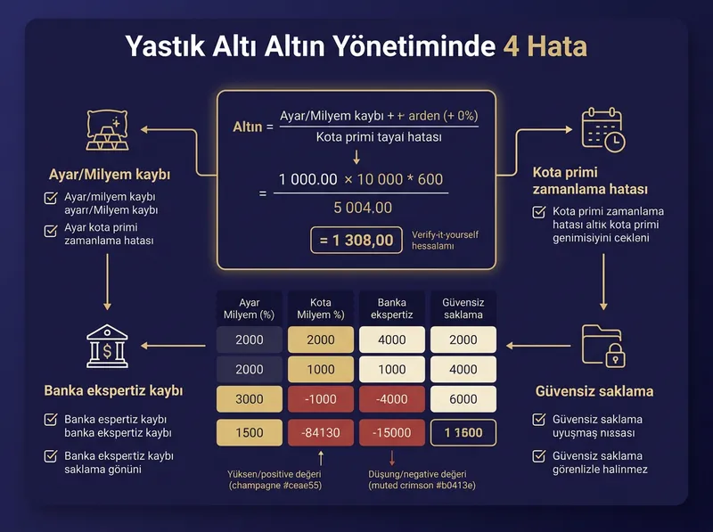 Bireysel altın yatırımcılarının en sık yaptığı 4 hata ve dikkat edilmesi gereken saflık/milyem kriterleri.