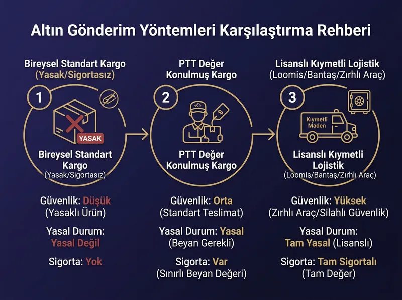 Kargo taşıma yöntemleri güvenlik ve yasal karşılaştırması