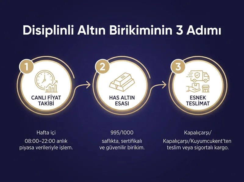 Pars Global Gold platformunda şeffaf ve disiplinli altın birikimi yapma adımları.
