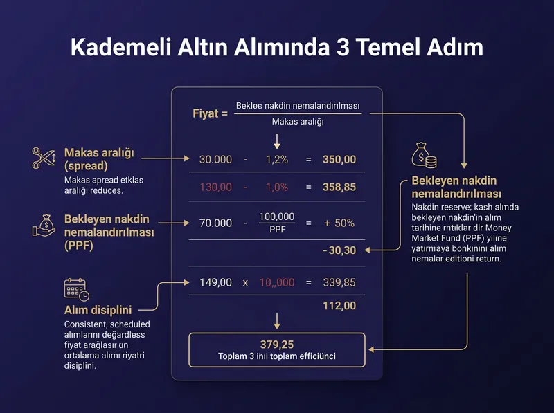 Türkiye şartlarında kademeli altın birikiminin verimliliğini artıran 3 kritik faktör.