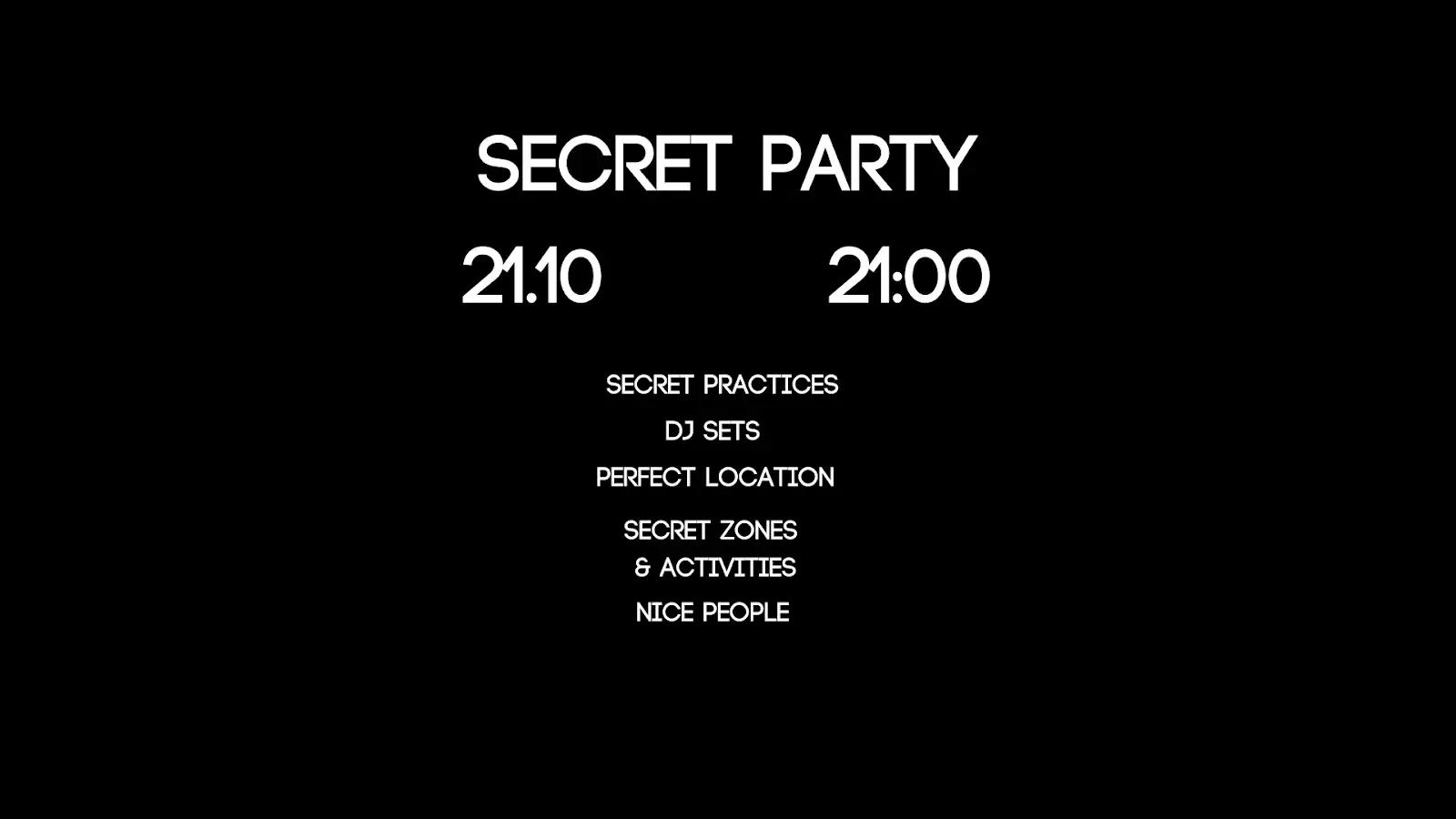 Original Secret Party poster