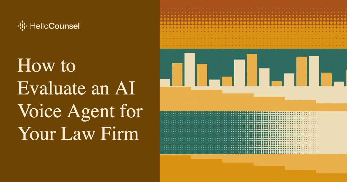 How to Evaluate an AI Voice Agent for Your Law Firm