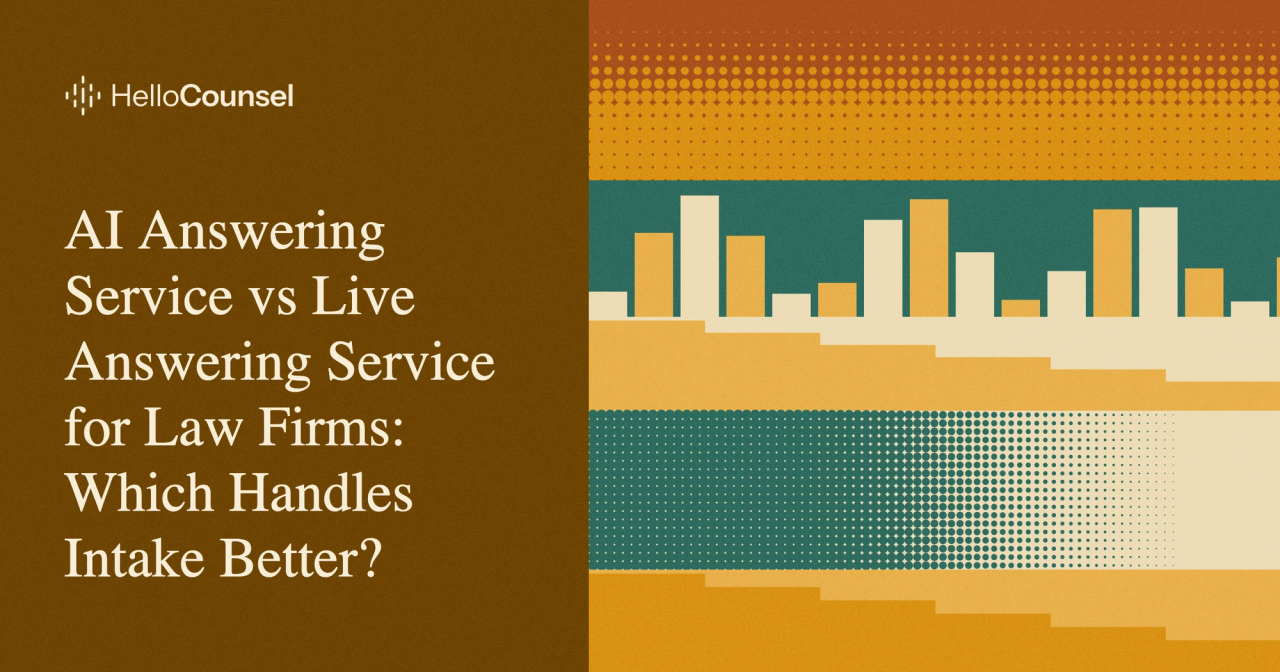 AI Answering Service vs Live Answering Service for Law Firms: Which Handles Intake Better?