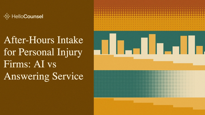 After-Hours Intake for Personal Injury Firms: AI vs Answering Service