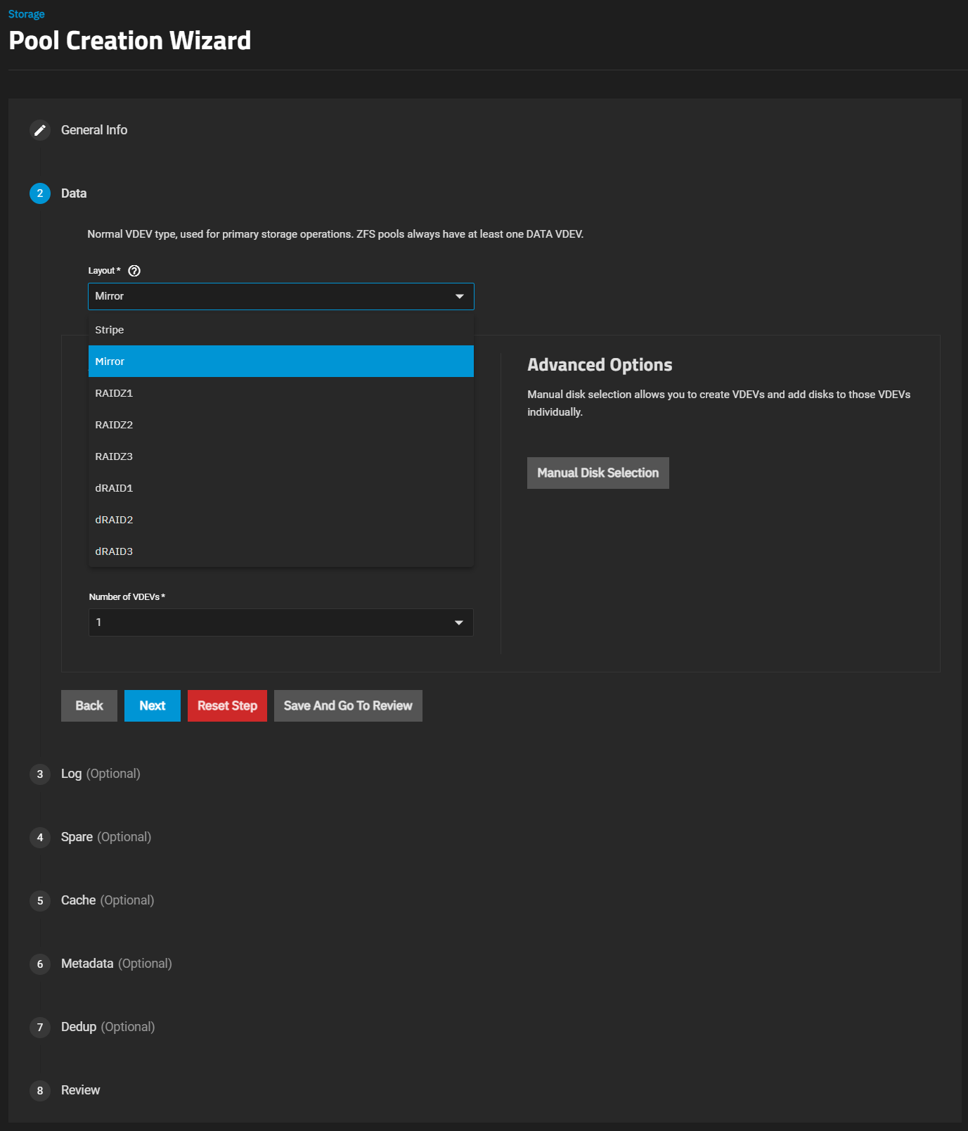  The TrueNAS pool creation wizard, which might be quite complex for new users who are unfamiliar with NAS solutions 