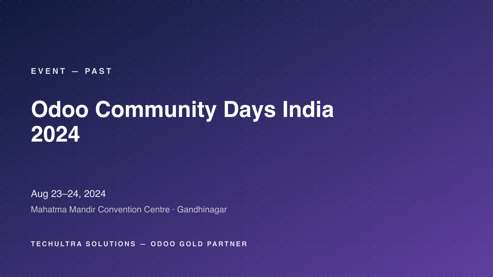 Odoo Community Days India 2024