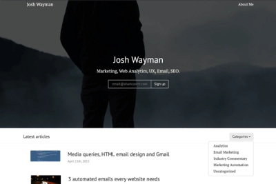 Version 1 of Joshwayman.com