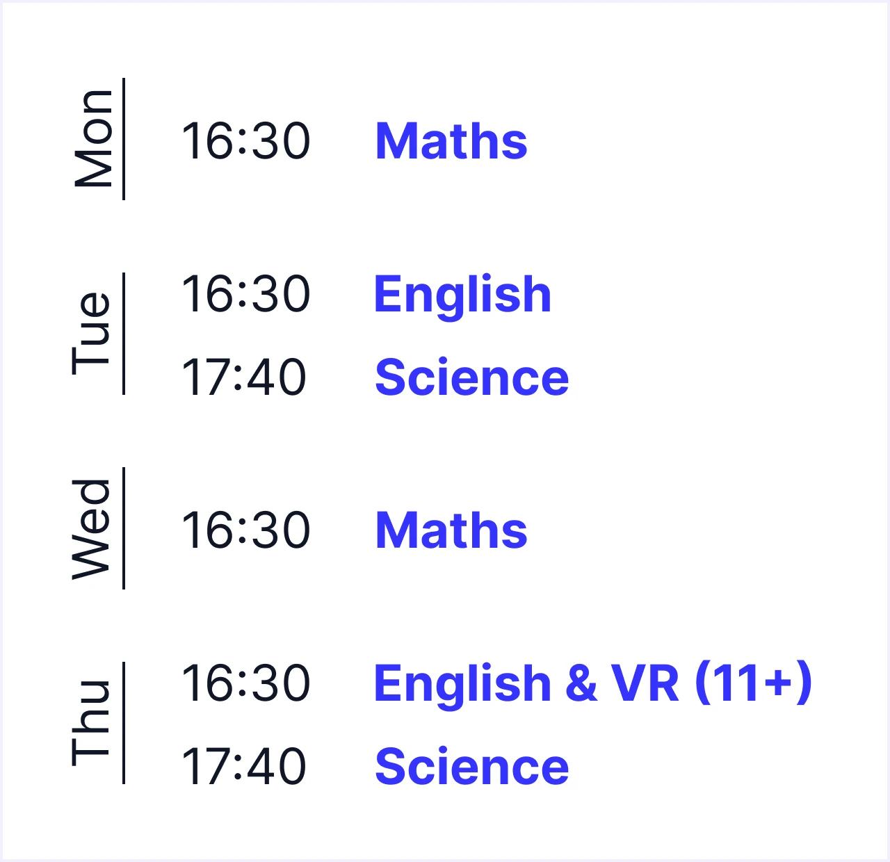 MyEdSpace Year 6 Timetable