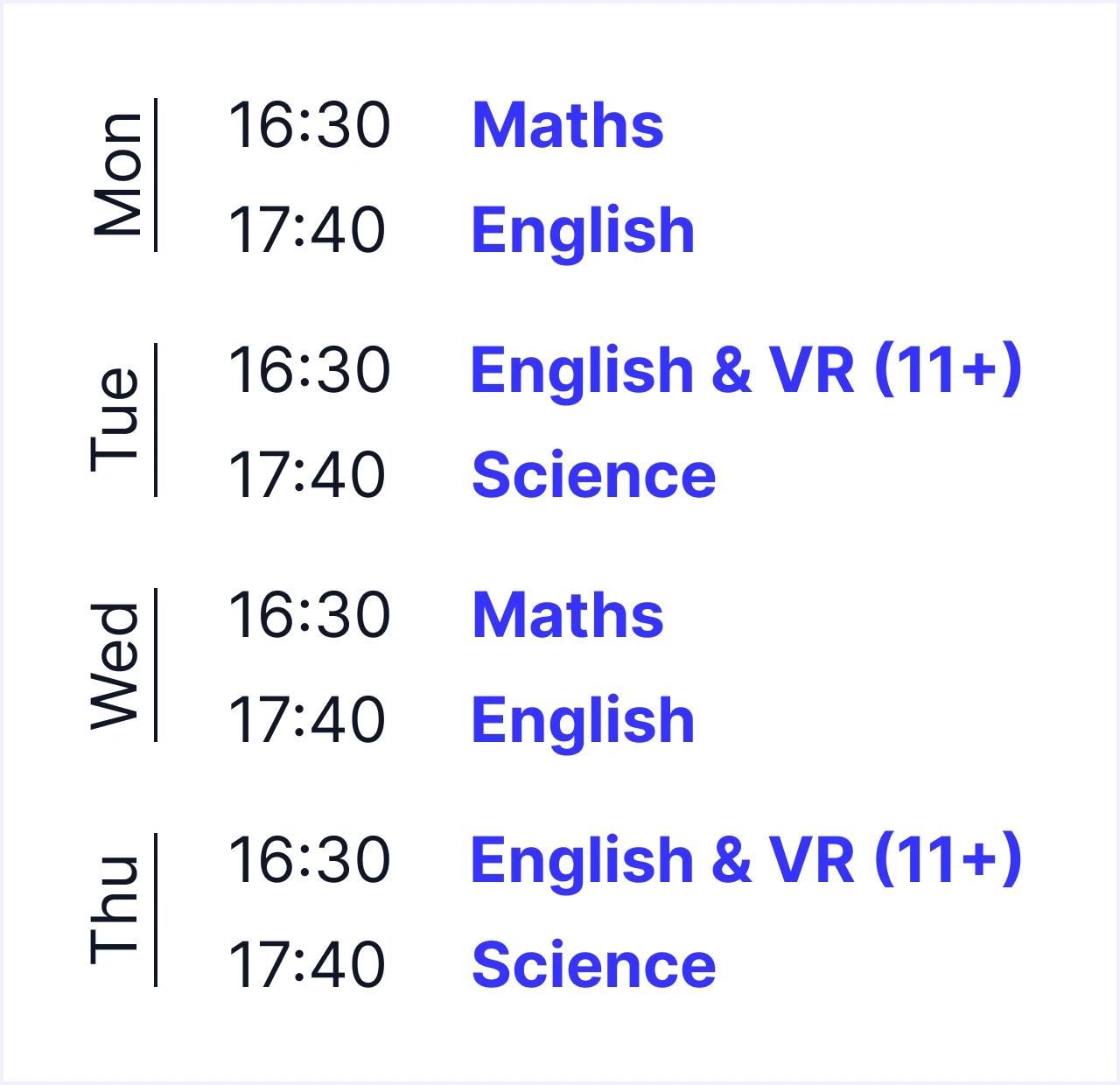 MyEdSpace Year 5 Timetable