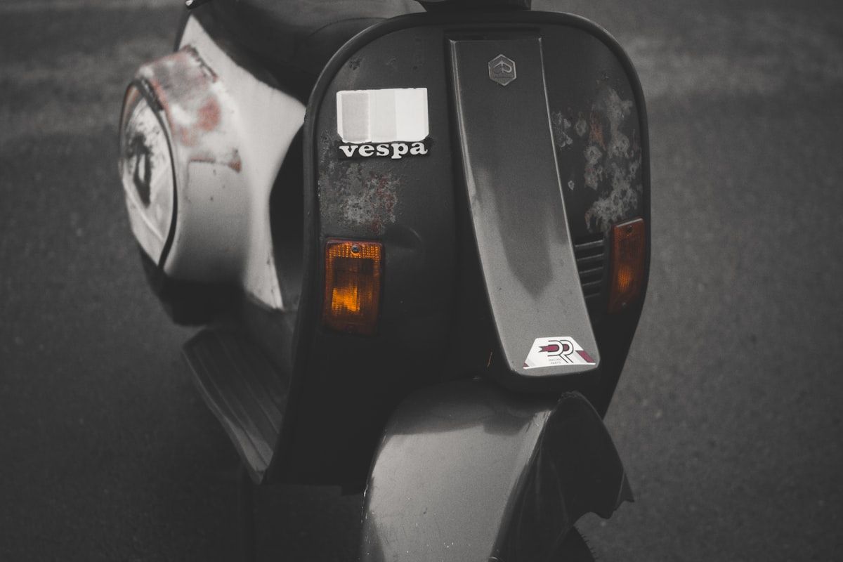Vespa Matte Black Wrap