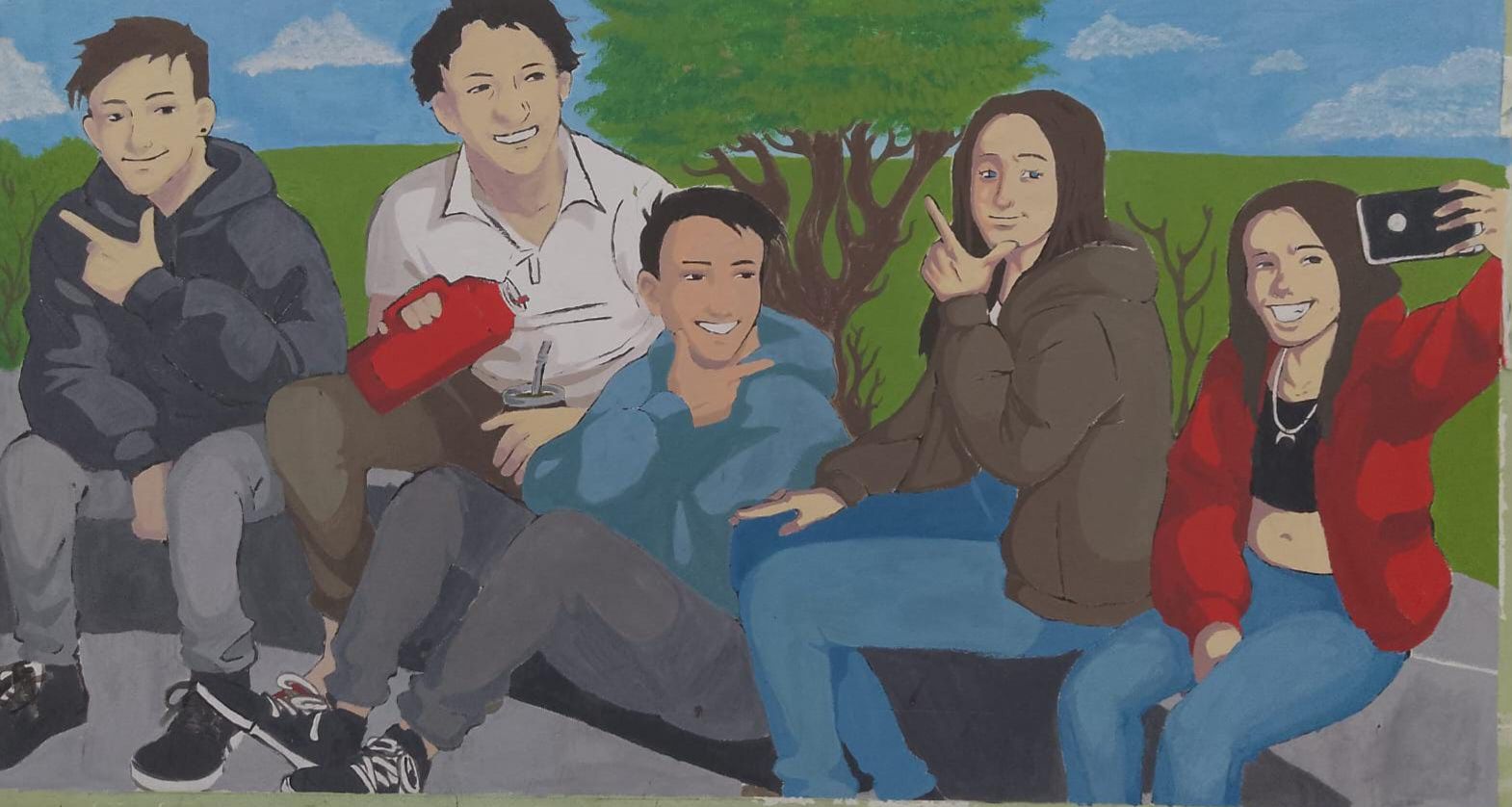 Pinceladas de recuerdo: El mural de la escuela que mantiene viva la memoria