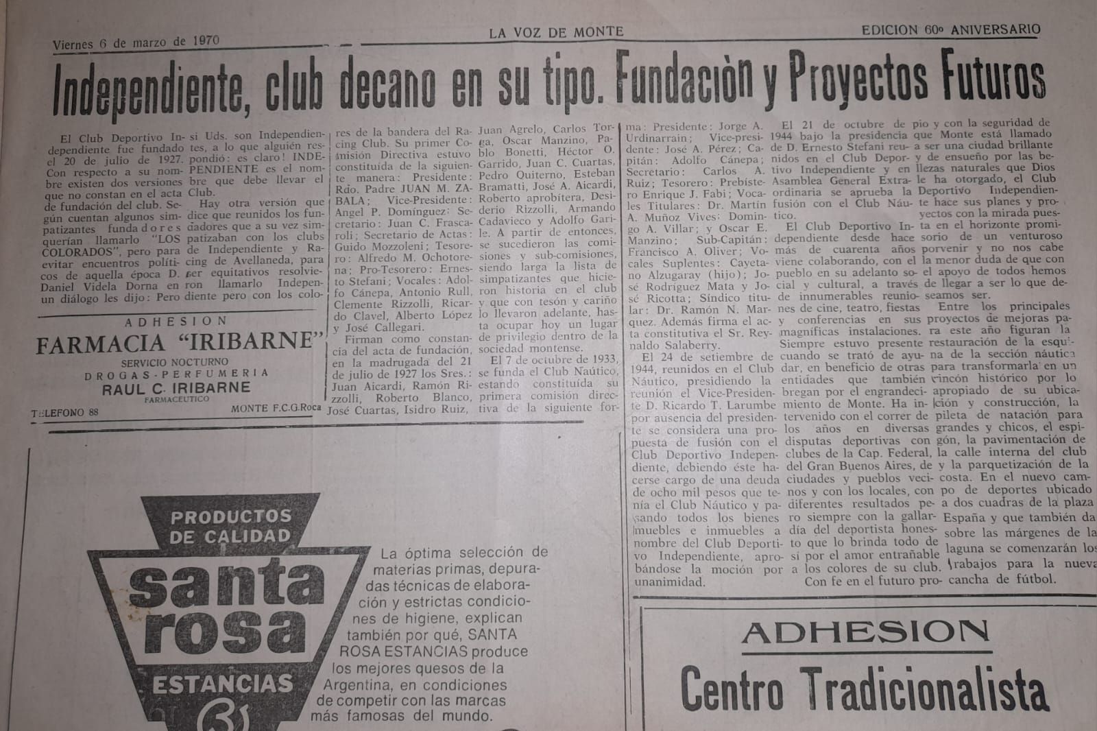 Independiente, club decano en su tipo. Fundación y proyectos futuros