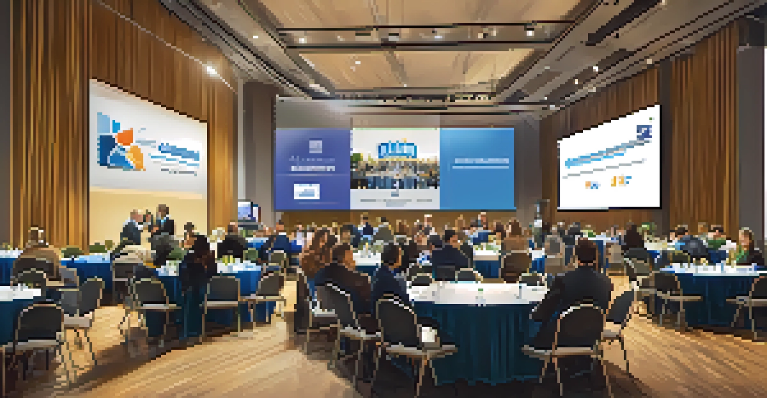 An alumni networking event showcasing diverse graduates engaging in meaningful discussions.