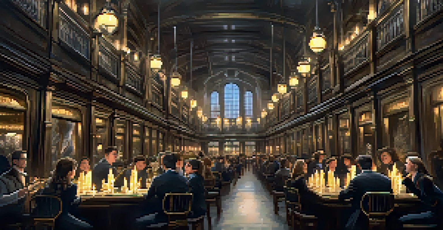 Guests experiencing excitement on the 'Harry Potter and the Escape from Gringotts' ride, surrounded by detailed gothic architecture.