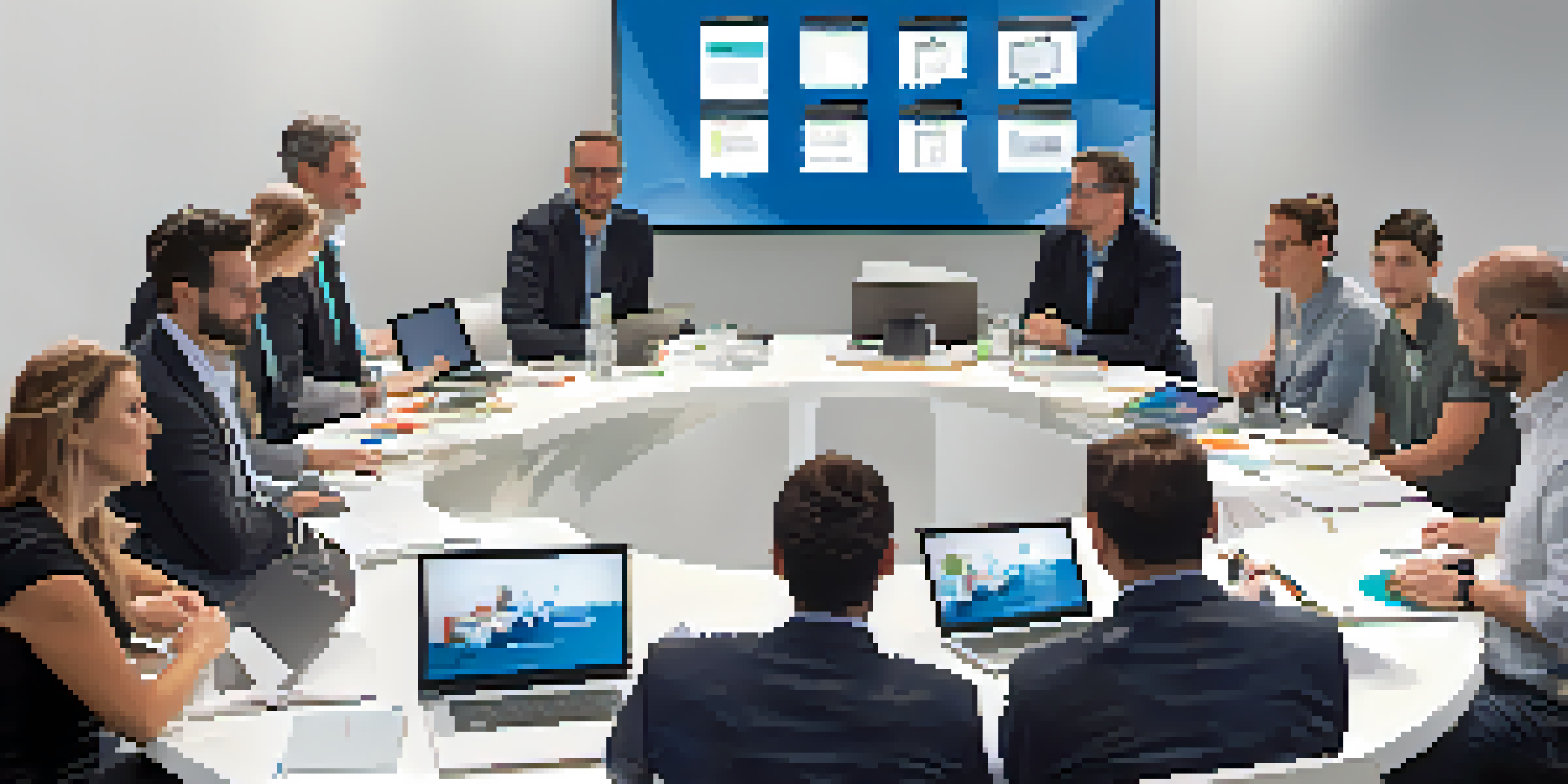 Professionals engaged in a workshop at a trade show, listening to a speaker.