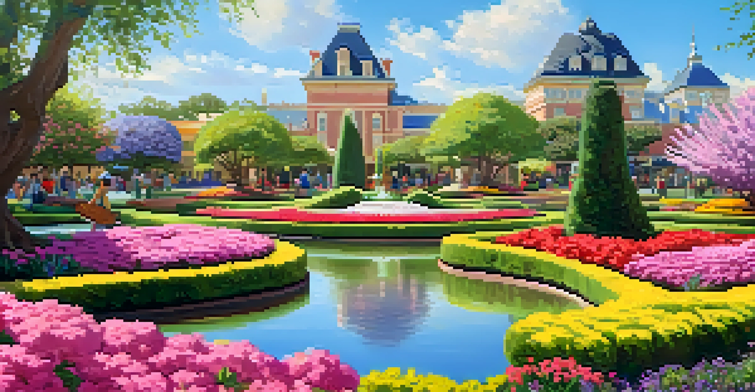 Stunning floral displays and topiaries at Epcot's International Flower and Garden Festival, with visitors enjoying the vibrant spring atmosphere.
