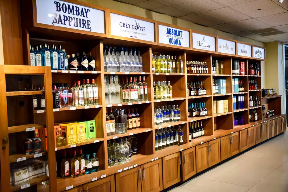 Stocked Gonsalves Liquor Shelves