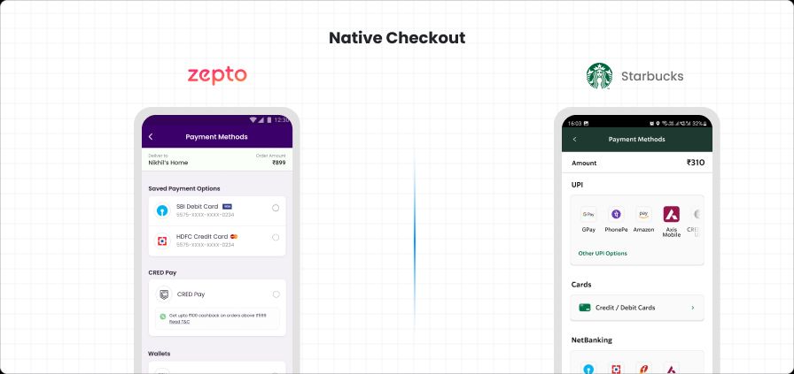 improve checkout experience with native checkout